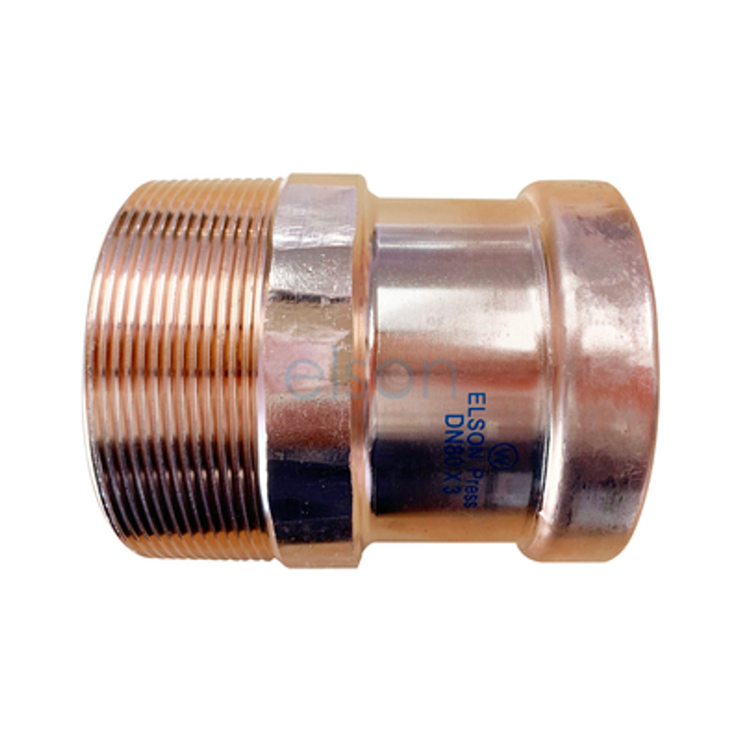Copper Press Male Line Adaptor - Water