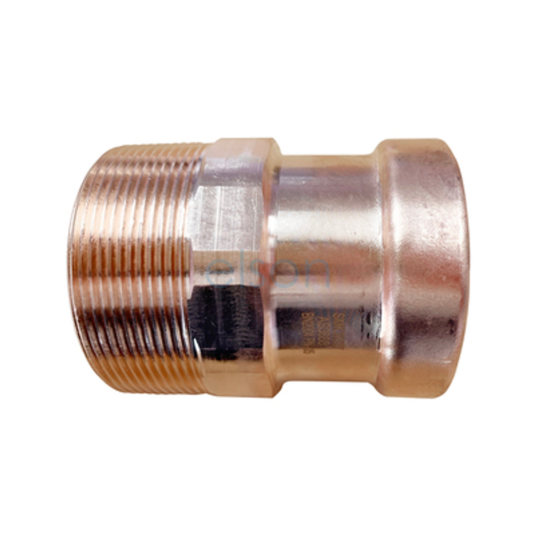 Copper Press Male Line Adaptor - Gas