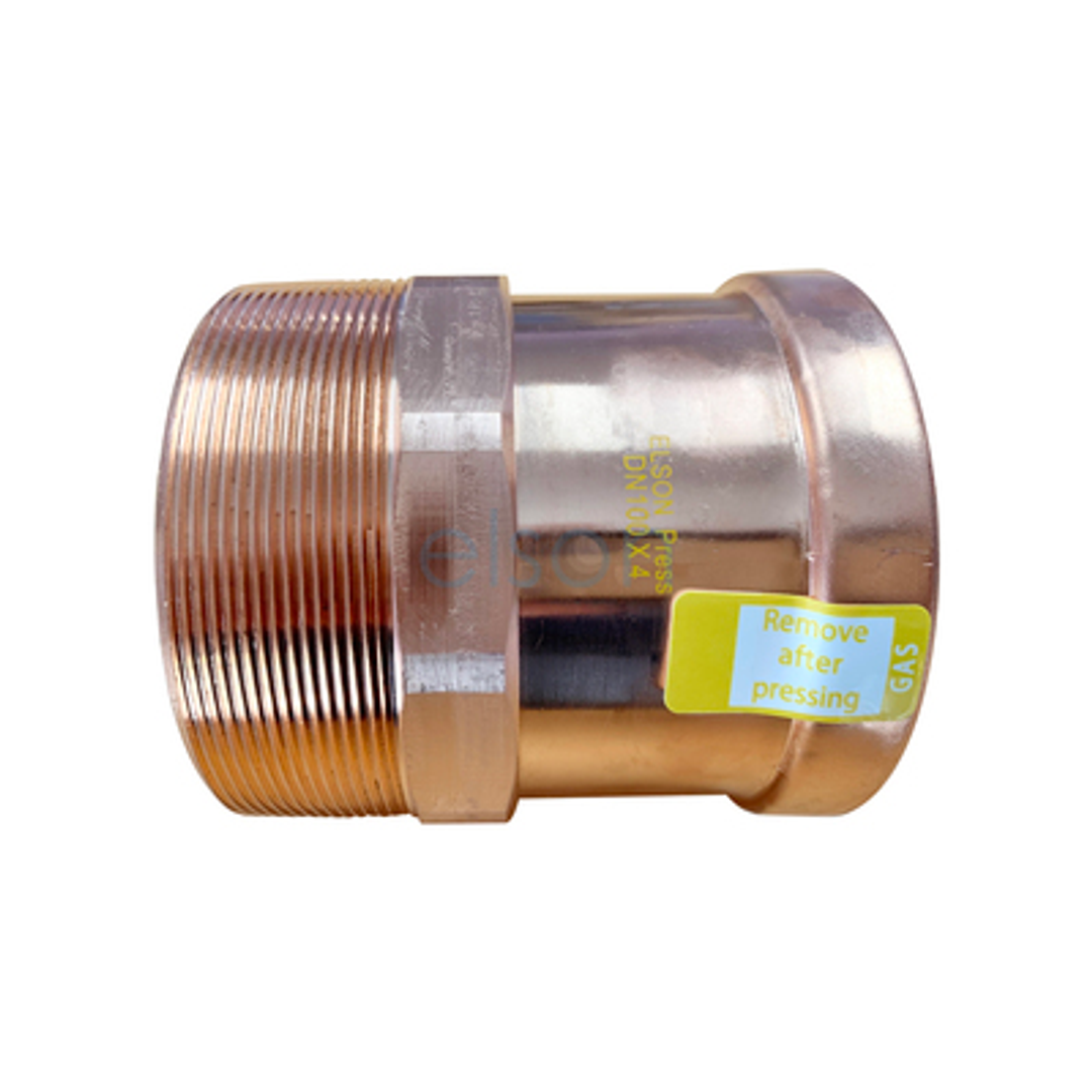 Copper Press Male Line Adaptor - Gas