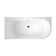 LINSOL Florida 1600Mm Left Corner Bath With Overflow Gloss White