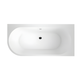 LINSOL Florida 1600Mm Right Corner Bath With Overflow Gloss White
