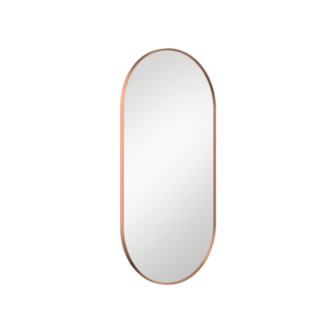 Fienza Empire Pill Shape Framed Mirror 450 X 900mm Brushed Copper
