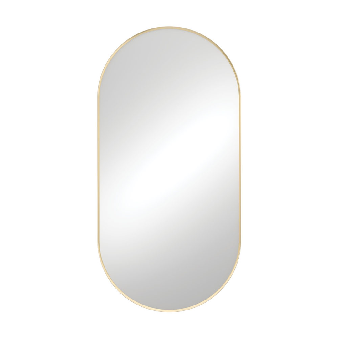 Fienza Empire Pill Shape Framed Mirror 600X1200mm Urban Brass