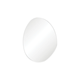 Fienza Pebble Framed Asymmetrical Mirror With Mounting Brackets 700X920mm Matte White