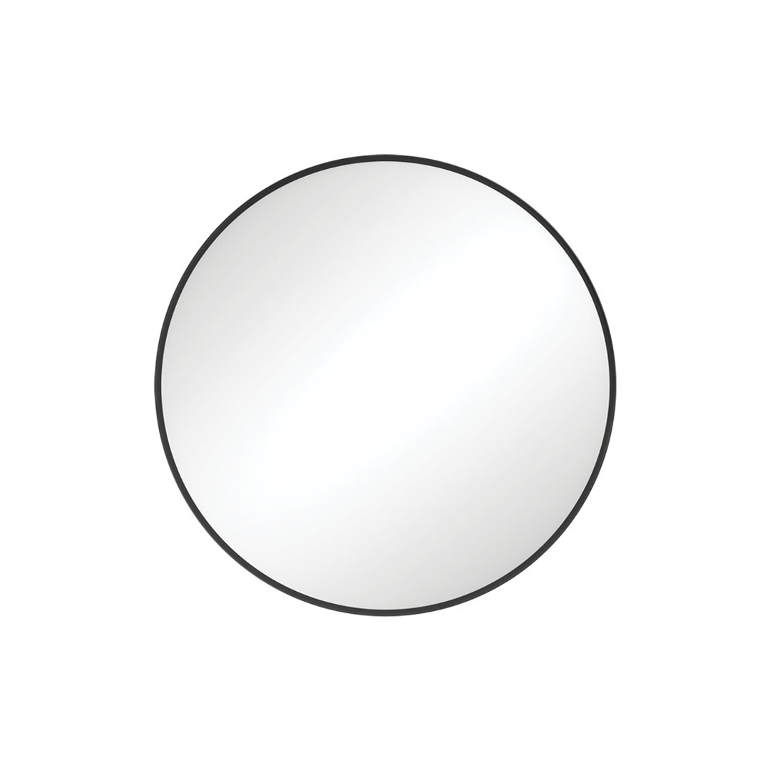 Fienza Reba Round Framed Mirror 600mm Matte Black Fmr60B