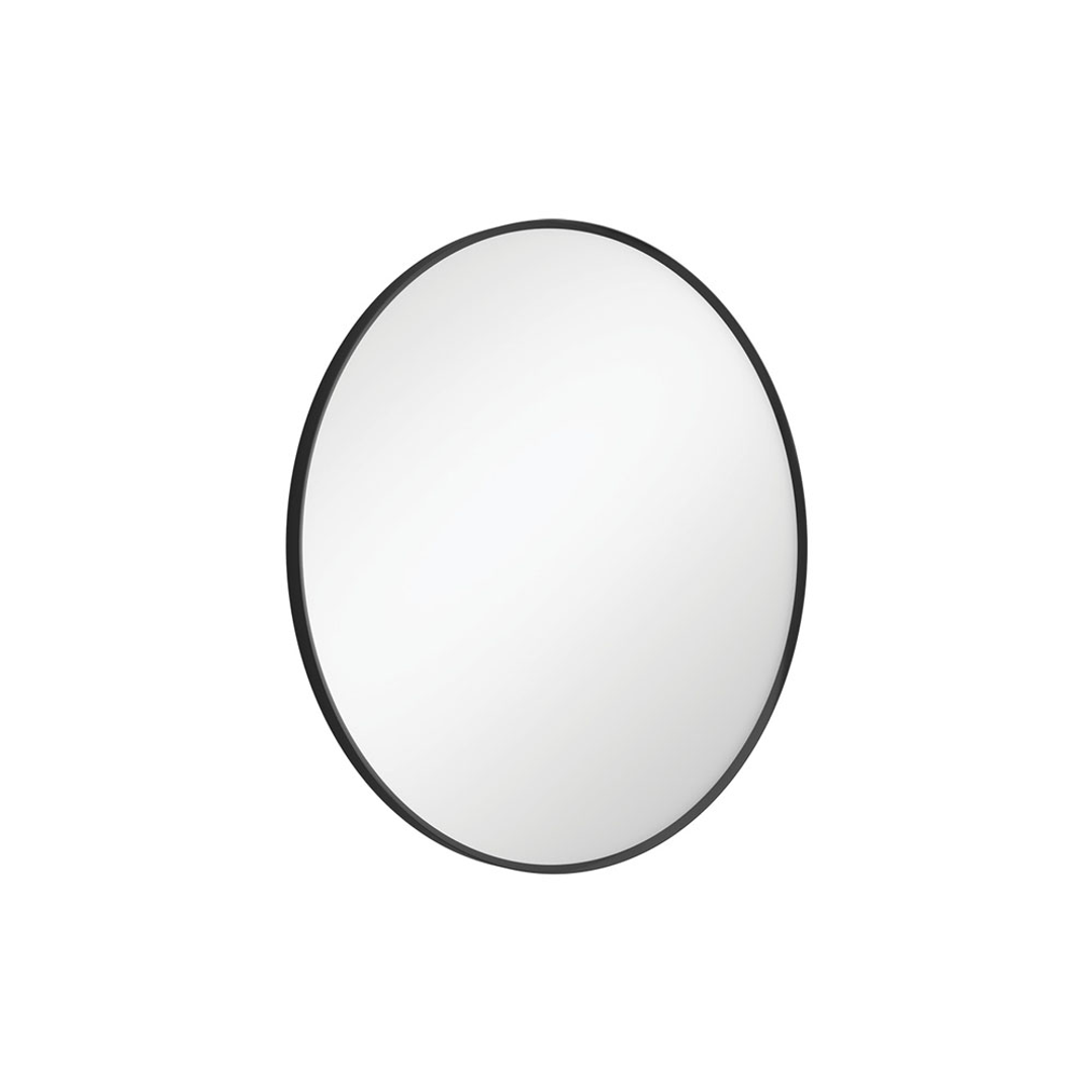 Fienza Reba Round Framed Mirror 600mm Matte Black Fmr60B