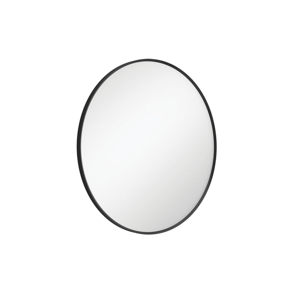 Fienza Reba Round Framed Mirror 600mm Matte Black Fmr60B