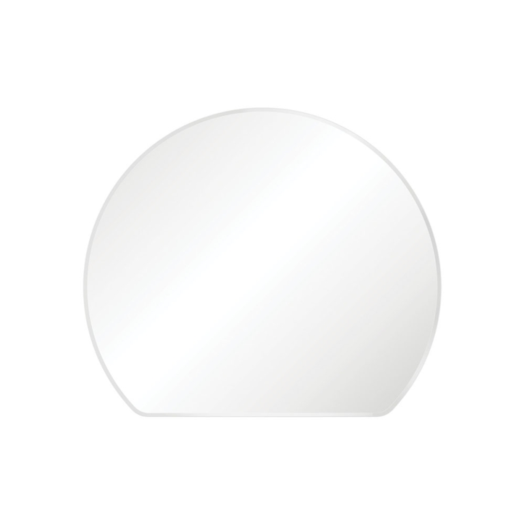 Fienza Sunrise Framed Round Mirror With Mounting Brackets 800X690Mm Matte White