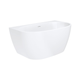 Fienza Keeto 1300Mm Back To Wall Gloss White Acrylic Bath With Overflow