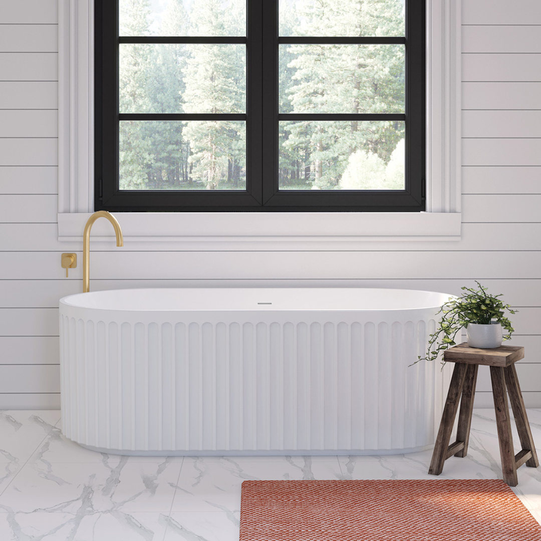 Fienza Eleanor 1700Mm Freestanding Bath Gloss White 1700X800X580Mm Fr711-1700