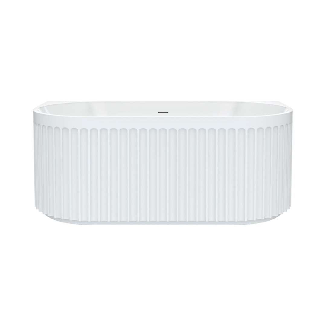 Fienza Eleanor 1500Mm Back To Wall Bath Gloss White 1500X750X580Mm Fr716-1500