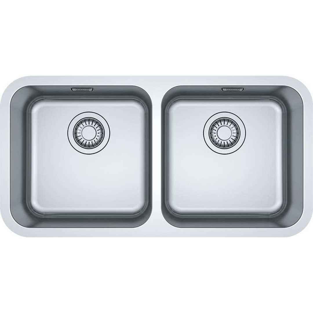 Franke Bell Double Bowl Sink Top Mount/Undermount 840mm X 460mm Bcx220-38/38