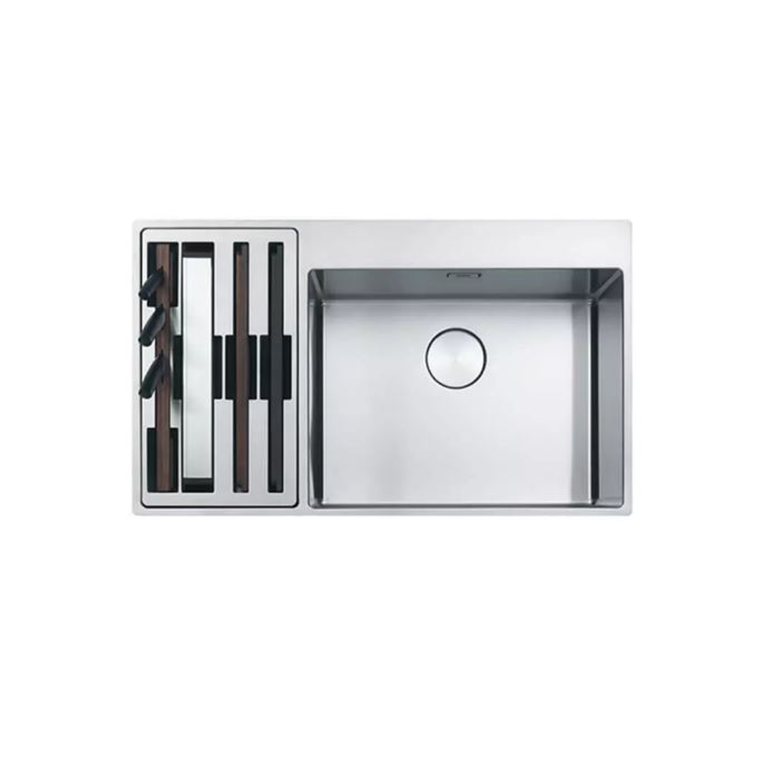 Franke Box Centre Double Bowl Sink S/Steel Hof Kit Bwx220-54/27 Sbl