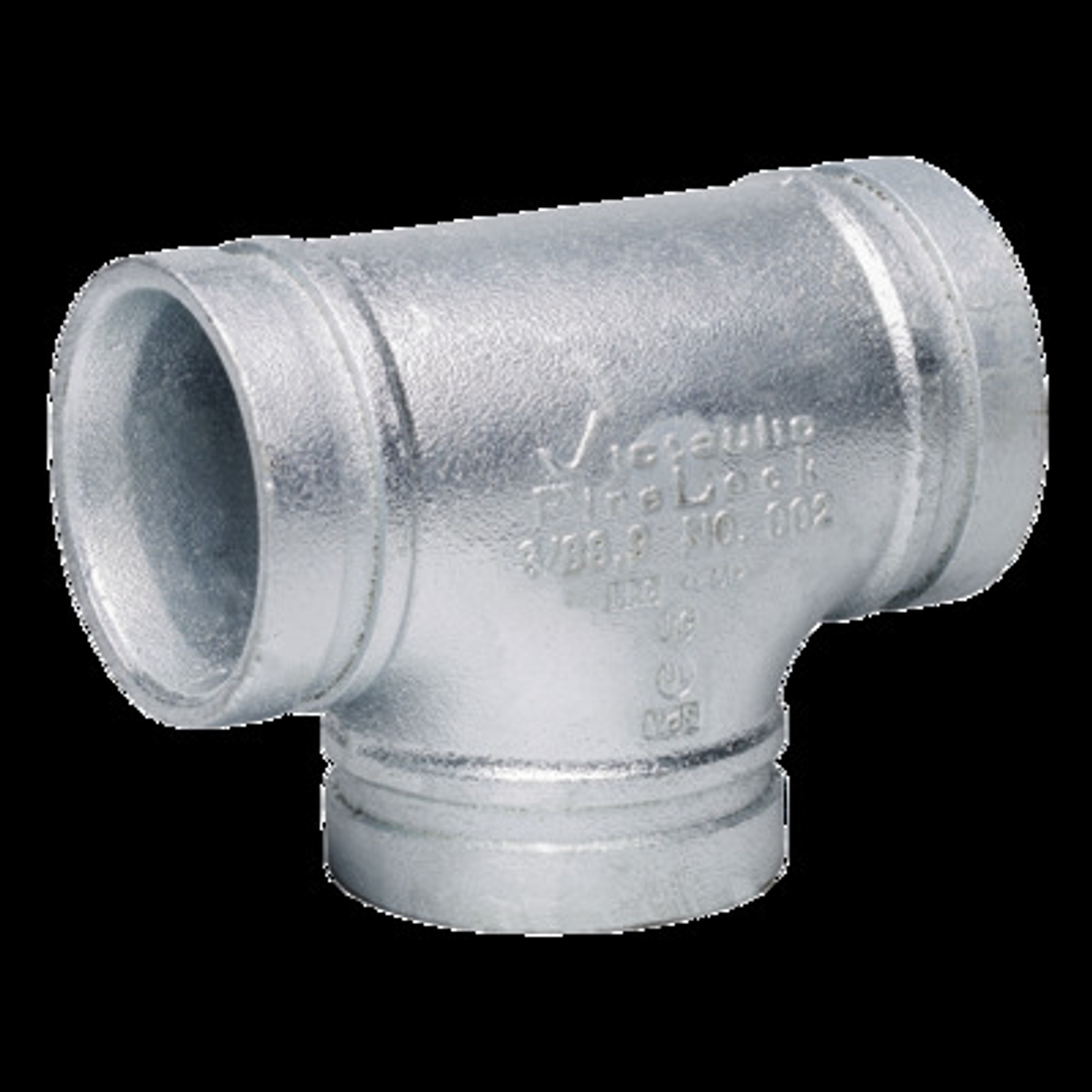 100Mm Galvanised Roll Grooved Tee