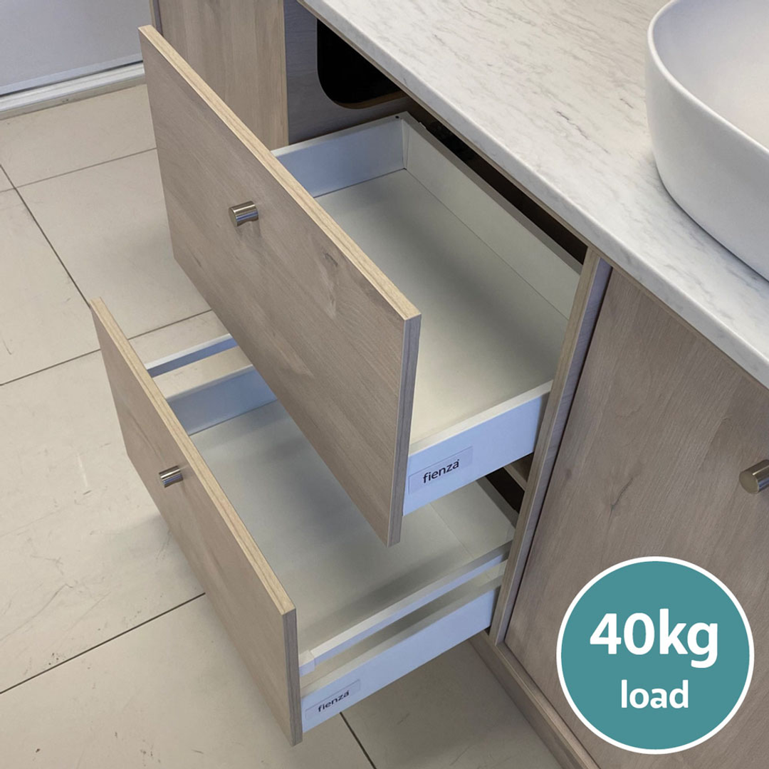 Fienza Carmen 900 Floor Standing Vanity 1D/2Dr Satori Concrete