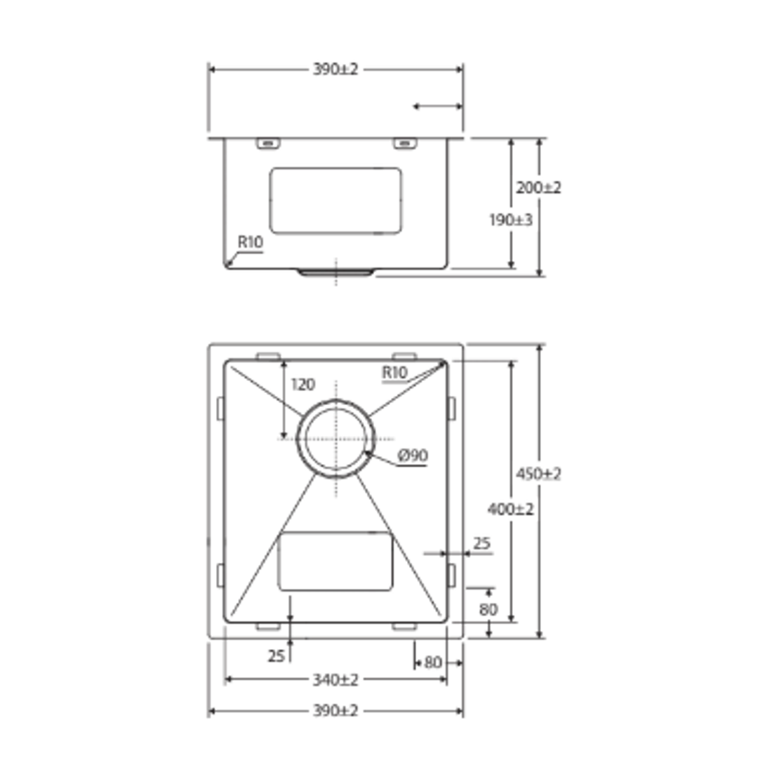 Fienza Hana Single Kitchen Sink Kit - 27L