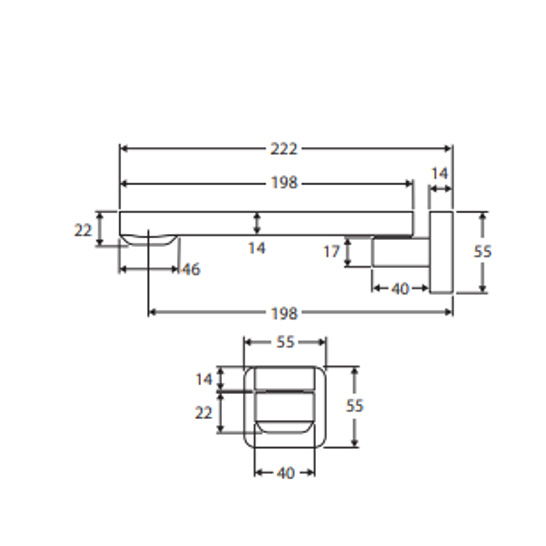 Fienza Koko Swivel Bath Outlet - Chrome
