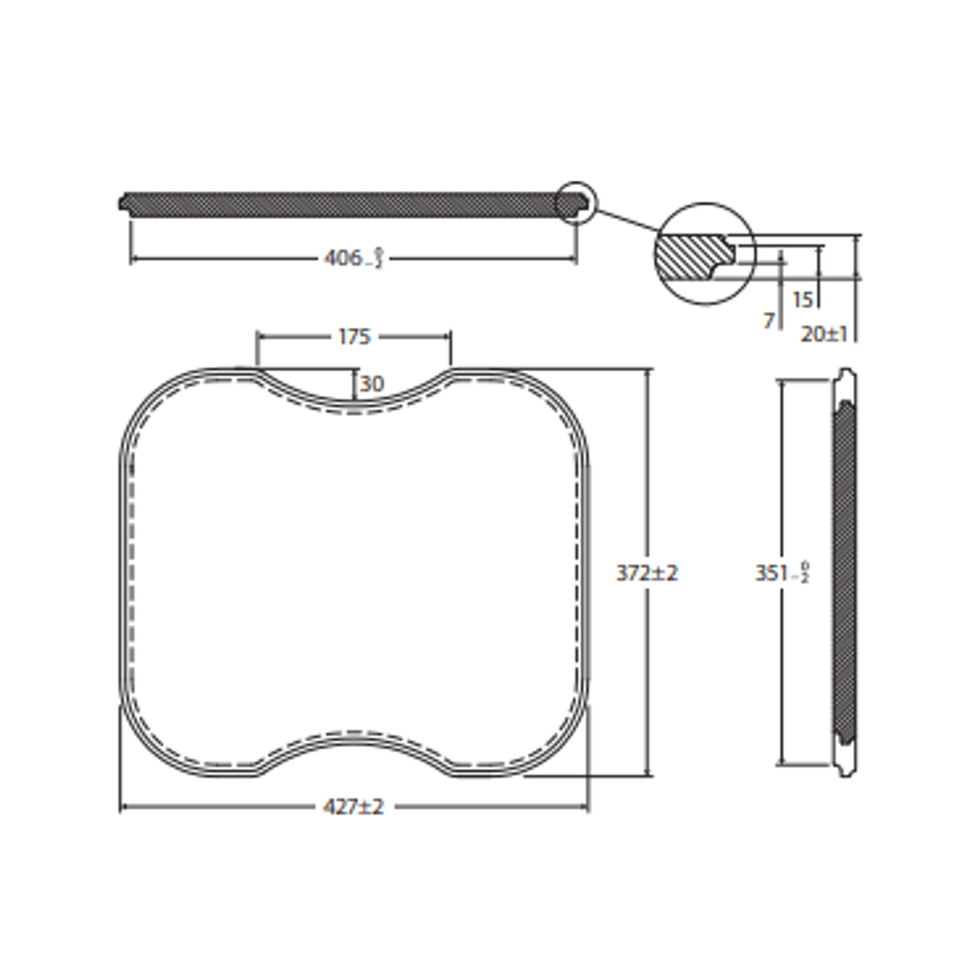 Fienza Tiva 785/670 Timber Sink Chopping Board - Custom Fit Accessory