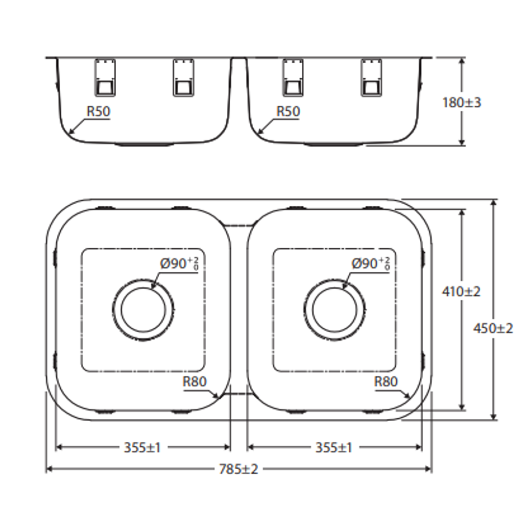 Fienza Tiva 785 Double Kitchen Sink
