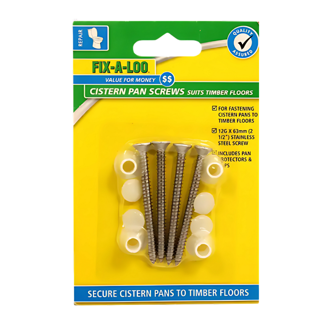 Fixaloo Pan Screws & Plug S/Steel For Timber Floor