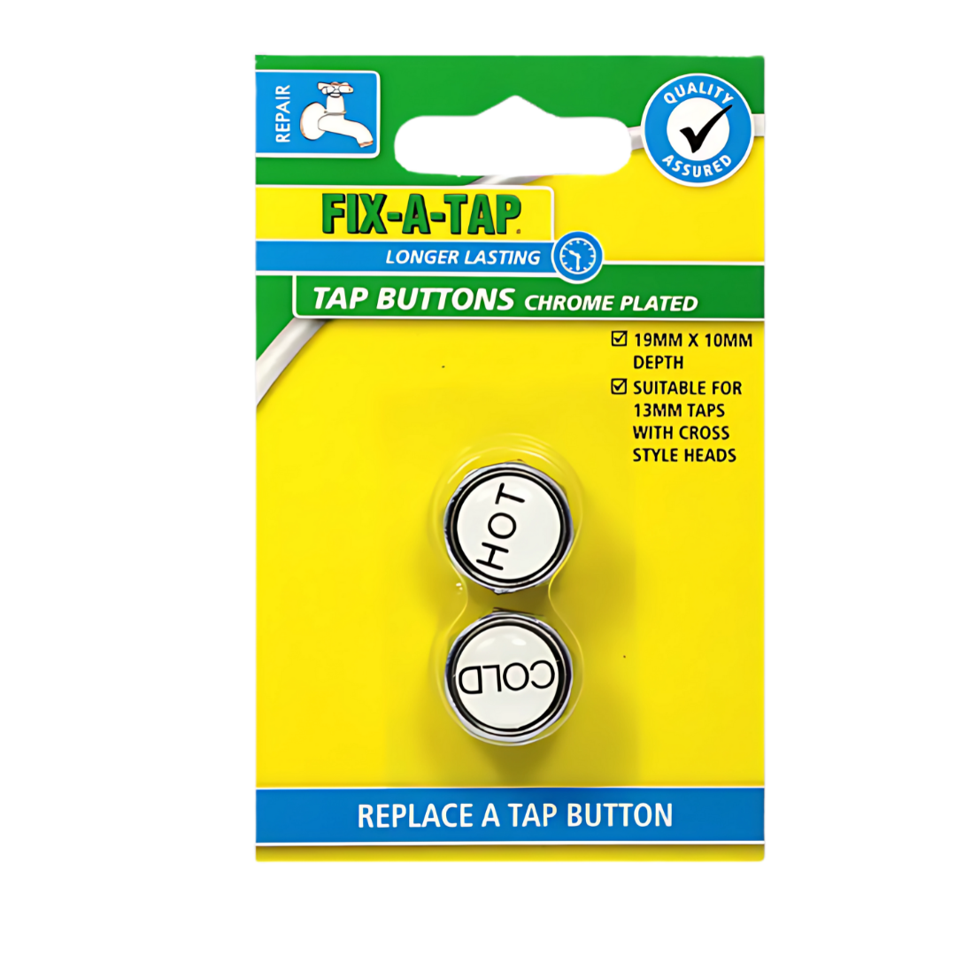 Fixaloo Tap Buttons 10mm Chrome