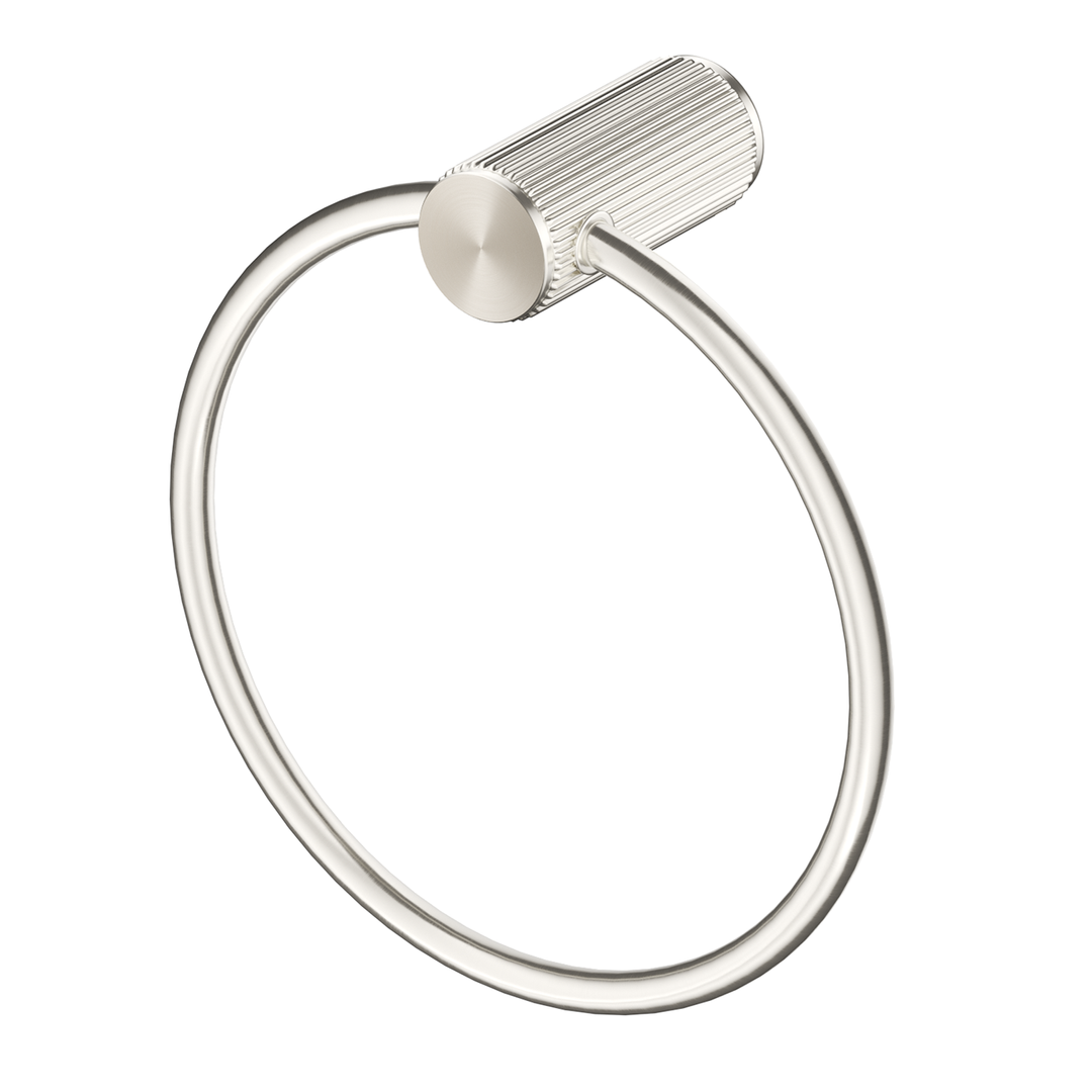 Bella Vista Mica Fluted Towel Ring Brushed Nickel