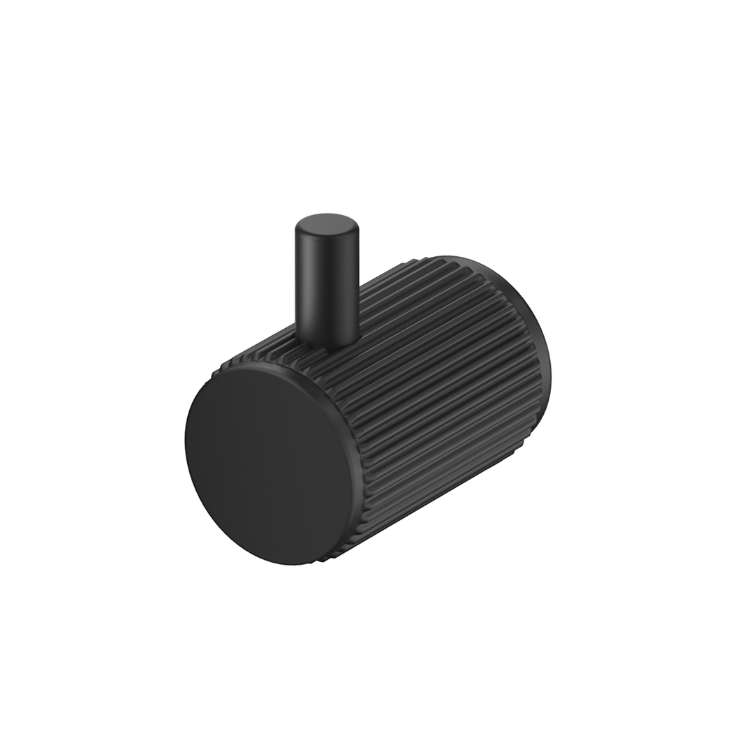 Bella Vista Mica Fluted Robe Hook Black