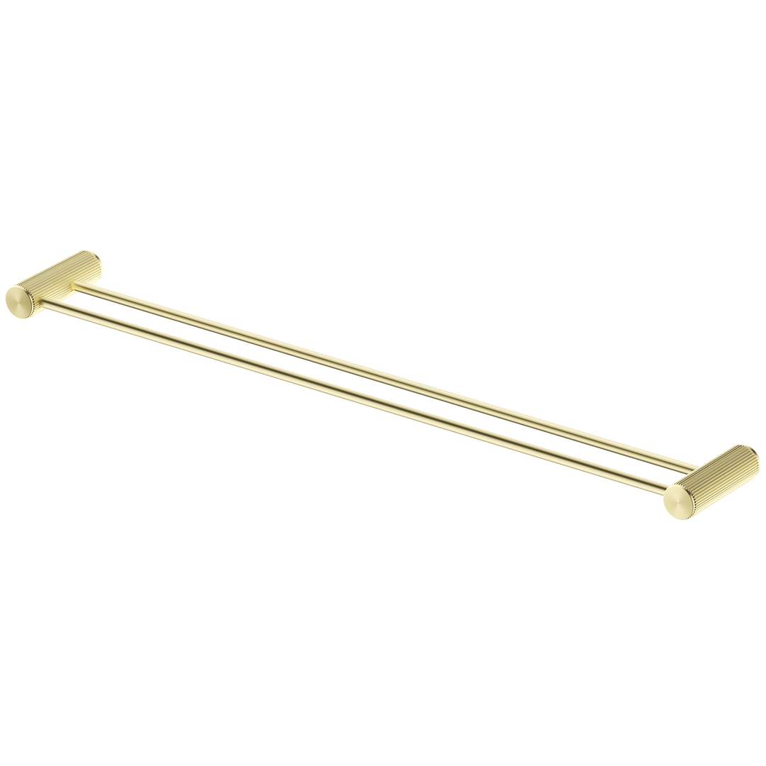 Bella Vista Mica Fluted Double Towel Rail French Gold