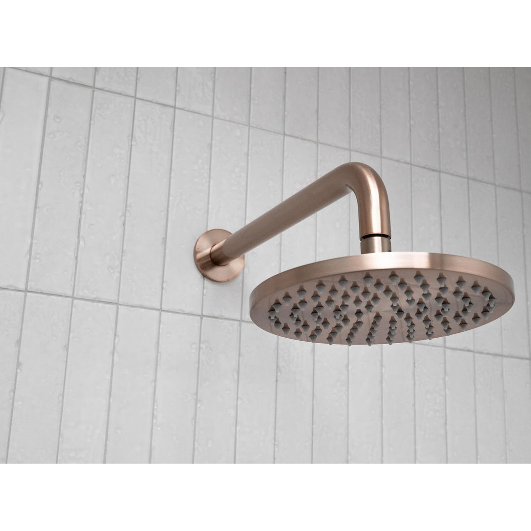 Meir Round Shower Rose 200Mm Champagne