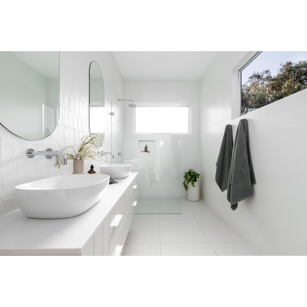 Meir Round Wall Shower Curved Arm 400Mm Polished Chrome