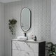 Remer Gatsby Led Mirror Manhattan Black Frame With Mirage Magnifier