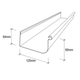 5(125) Quad Gutter C/Bond Cut Per Mt Woodland Grey (Sg)