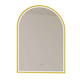 Remer Great Arch 700D Led Mirror Nordic Gold Frame With Mirage Magnifier