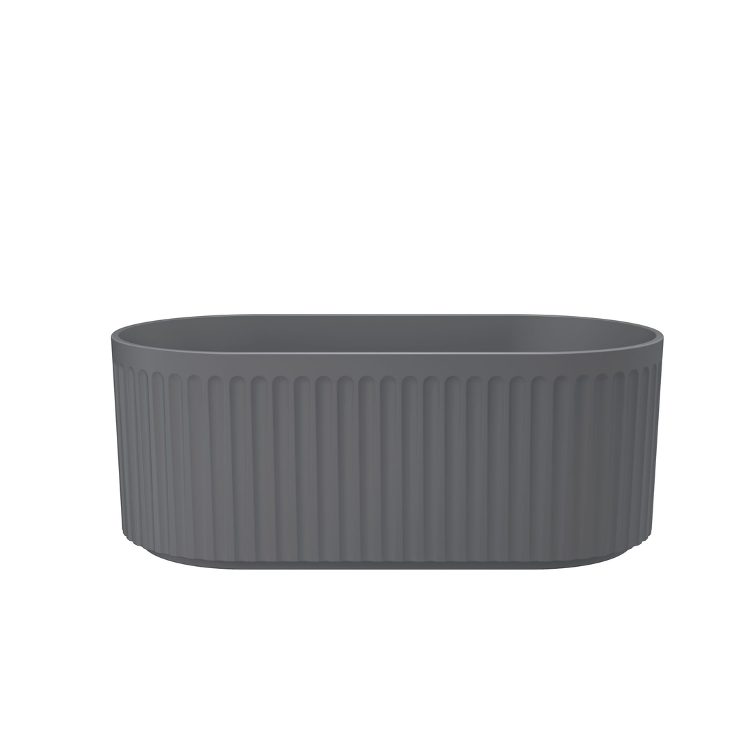 Linsol Georg 1500Mm Freestanding Bath With Overflow Grey Blue