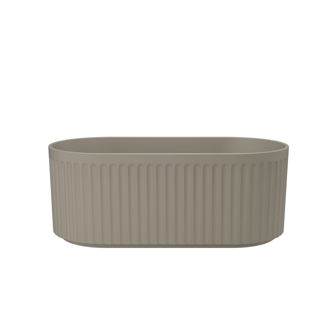 Linsol Georg 1500Mm Freestanding Bath With Overflow Warm Grey