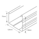 Stramit Easiflow Gutter C/Bond Cut Per Mt  Xx Standard Colours