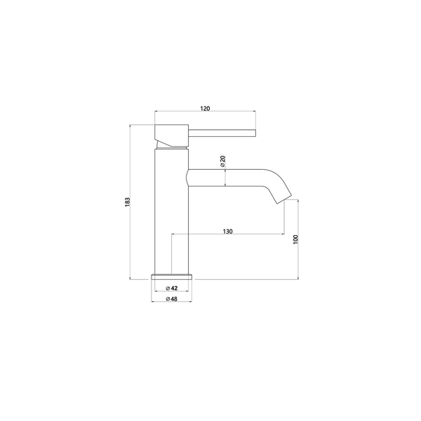Linsol Gigi S3 Basin Mixer Gunmetal