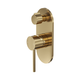 LINSOL Gigi S3 1-Plate Wall Mixer With Divertor Trim Kit Brushed Brass