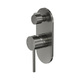 LINSOL Gigi S3 1-Plate Wall Mixer With Divertor Trim Kit Gunmetal