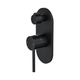 LINSOL Gigi S3 1-Plate Wall Mixer With Divertor Trim Kit Matte Black