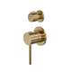 LINSOL Gigi S3 2-Plate Wall Mixer With Divertor Trim Kit Brushed Brass