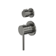 LINSOL Gigi S3 2-Plate Wall Mixer With Divertor Trim Kit Gunmetal