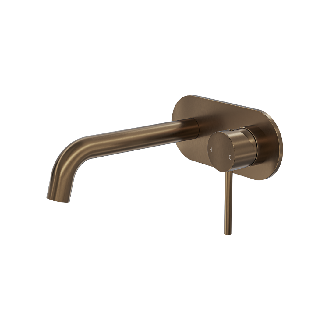 Linsol Gigi S3 1-Plate Wall Basin Or Bath Mixer Trim Kit Aged Bronze