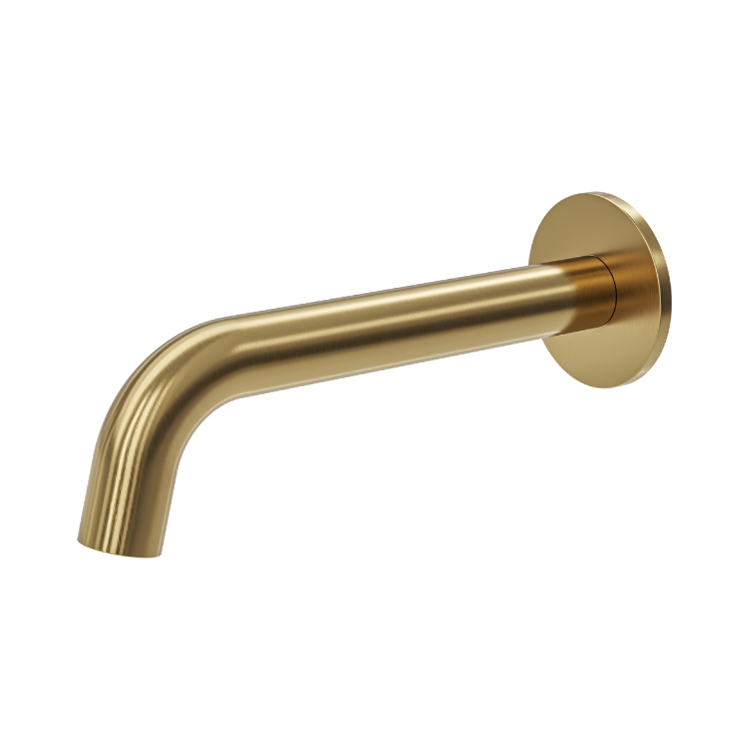 Linsol Gigi S3 Wall Mount Basin Or Bath Spout Brushed Brass