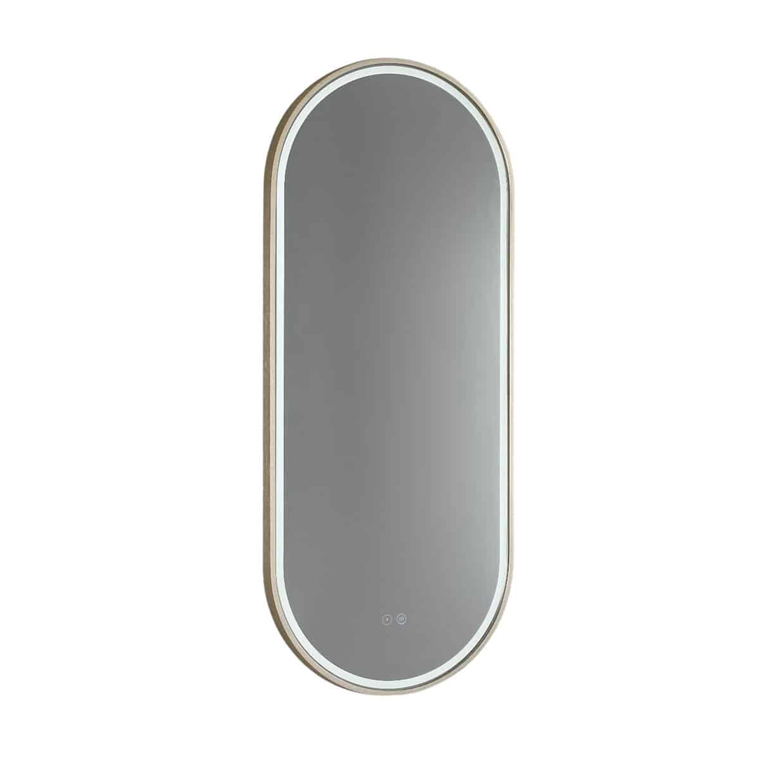 Remer Great Gatsby Led Mirror Baltic Brass Frame With Mirage Magnifier