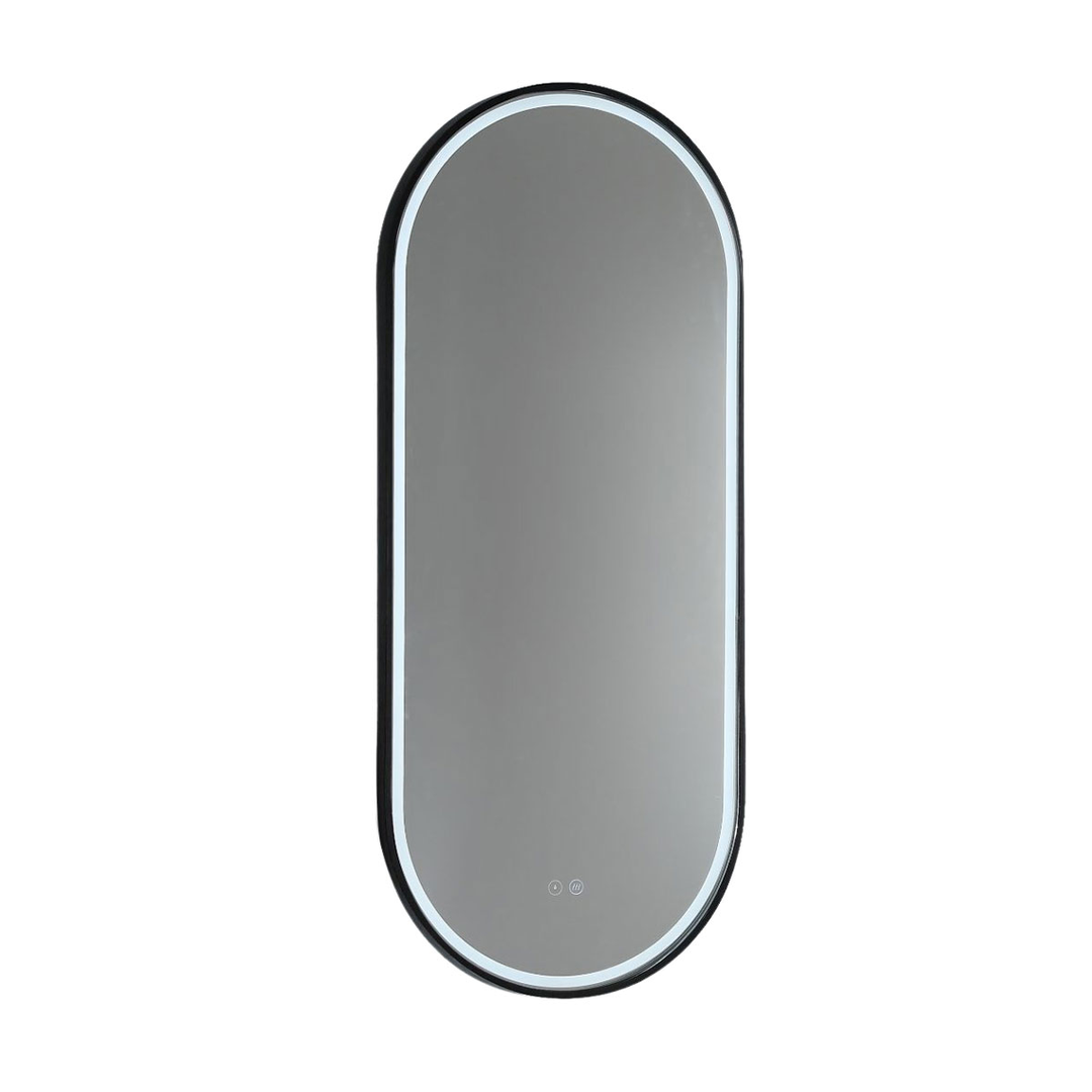 Remer Great Gatsby Led Mirror Manhattan Black Frame With Mirage Magnifier