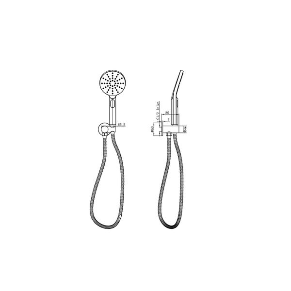 Linsol Giulia Swivel Wall Bracket Set With Multifunction Handpiece Aged Bronze