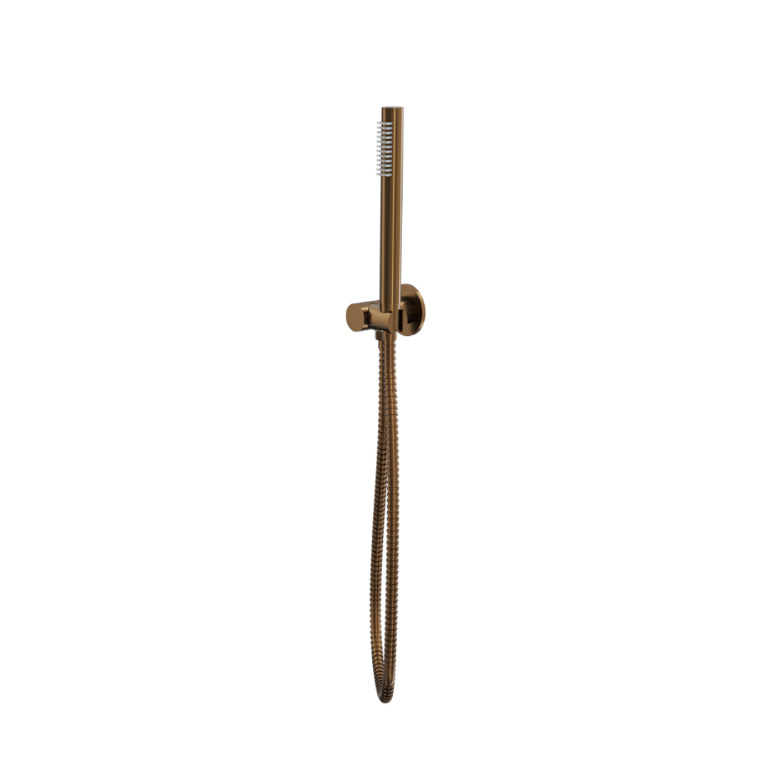 Linsol Giulia Swivel Wall Bracket Set With Slim Handpiece Aged Bronze