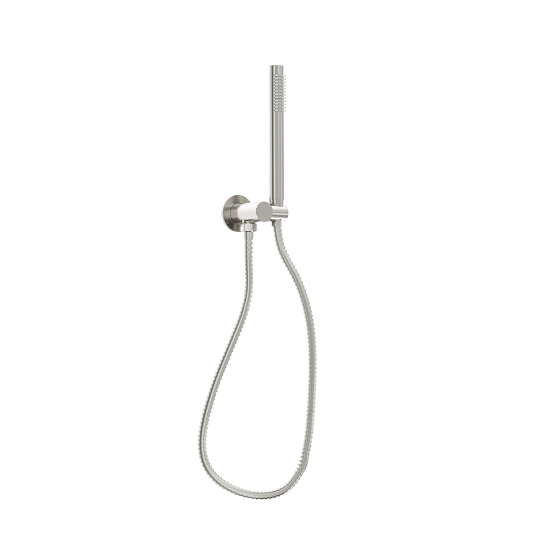 Linsol Giulia Swivel Wall Bracket Set With Slim Handpiece Brushed Nickel