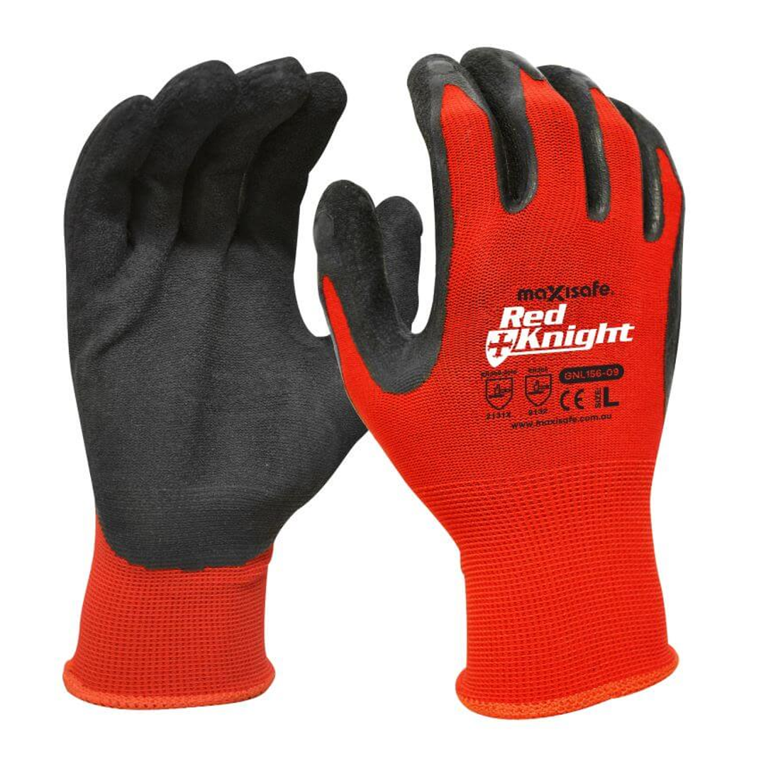 Maxisafe Red Knight Latex Gripmaster Glove (Pair)